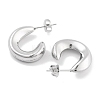 Tarnish Resistant 304 Stainless Steel Half Hoop Stud Earrings for Women EJEW-C096-14P-2