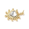 Heart Brass Pendants KK-D426-16F-G-2