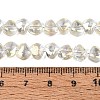 Electroplate Transparent Glass Beads Strands EGLA-Q133-01A-12-4