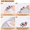 10Pcs 10 Style Dice & Playing Card Shape Cloth Embroidery Applqiues PATC-FG0001-38-4