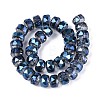 Electroplate Transparent Glass Beads Strands X-EGLA-N022-04A-D05-2