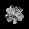 Natural Quartz Crystal Carved Clover Figurines Statues for Home Office Tabletop Feng Shui Ornament DJEW-G044-01E-3