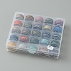25 Rolls 25 Colors Round Segment Dyed Waxed Polyester Thread String YC-YW0001-02A-2