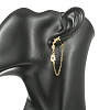 Star Teardrop Brass Micro Pave Cubic Zirconia Stud Earrings EJEW-JE07151-2