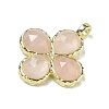 Natural Rose Quartz Faceted Pendants G-A308-01G-13-2
