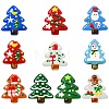 10Pcs 10 Colors Christmas Theme Handmade Lampwork Beads LAMP-CJ0002-52-1
