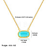 304 Stainless Steel Pave Cubic Zirconia Oval Birth Stone Pendant Necklaces for Women FS-WGC2097-04-1