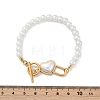 Heart 304 Stainless Steel Beaded Bracelets BJEW-L610-21G-01-6