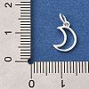 925 Sterling Silver Moon Outline Charms STER-G043-02B-S-3