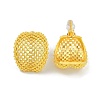 Hollow Camber Brass Stud Earrings EJEW-Q391-21G-02-3