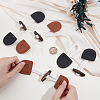 8Pcs 2 Colors Wood Buttons BUTT-GF0004-36-3