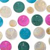 20Pcs 5 Styles Natural Capiz Shell Pendants SSHEL-FS0001-07-3