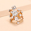 Alloy Rhinestone Multi-layer Rings VU7935-1-2