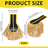 Polyester Tassel Epaulettes AJEW-WH0481-522-2