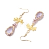 Alloy Glass Earrings EJEW-MZ00313-02-4