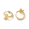 Brass Bowknot Hoop Earrings for Women ZIRC-Q201-15G-2