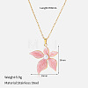 304 Stainless Steel Enamel Flower Pendant Necklaces for Women WG42951-03-2