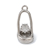 Brass Micro Pave Clear Cubic Zirconia Pendants KK-G545-19P-1