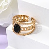 304 Stainless Steel Cuff Open Rings RJEW-F213-03G-10-3