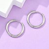 Tarnish Resistant 304 Stainless Steel Huggie Hoop Earrings LS-EJEW-F111B-21mm-P-2