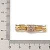 Brass Micro Pave Cubic Zirconia Fold Over Clasps KK-U037-43G-01-3