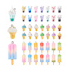 Craftdady 42Pcs 21 Colors Rainbow Resin Pendants CRES-CD0001-04-1