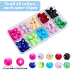 160Pcs 10 Colors Forsted Glass Beads Strands GLAA-SP0001-80-2