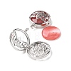 Cherry Quartz Glass Locket Pendants G-G982-01P-22-3