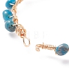 Natural Apatite Braided Beaded Bracelet BJEW-JB07997-07-4