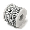 Spray Painted 304 Stainless Steel Curb Chains STAS-B067-05A-09-3