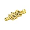 Brass Micro Pave Cubic Zirconia Pendant KK-R159-19B-G-2