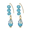 Teardrop Electroplate Glass Dangle Earrings EJEW-JE06797-01-3