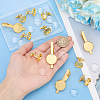 DIY Brass Cufflinks & Tie Clip Making Kits DIY-PH0035-72B-3