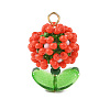 Glass Seed Beaded Pendants PALLOY-MZ01395-02-1