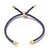 Braided Cotton Cord Slider Bracelet Making MAK-R001-01G-22-1