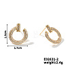 Fashionable Copper & Zircon Stud Earrings for Women JL0244-2-1