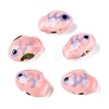 Handmade Printed Porcelain Beads Strand PORC-T133-02D-1