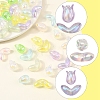48Pcs 2 Styles UV Plating Transparent Acrylic Beads SACR-FS0001-36-2