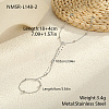 304 Stainless Steel Pave Clear Cubic Zirconia Link Ring Bracelets for Women WG49D75-02-1