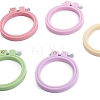 Adjustable ABS Plastic Flat Round Embroidery Hoops TOOL-PW0003-017-3