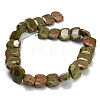 Natural Unakite Beads Strands G-C285-A12-01-4