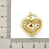 Rack Plating Brass Pave Cubic Zirconia Pendants KK-U029-08G-02-3