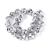 Electroplate Transparent Glass Round Beads Strands EGLA-T029-8mm-12T-04-2