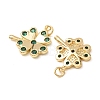 Brass Micro Pave Cubic Zirconia Pendants CU-CBA2F11-20B-G-2