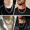 1Pc 304 Stainless Steel Cuban Link Chain Necklaces for Men Women NJEW-SP0001-23D-7
