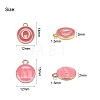 2 Sets 2 Styles Golden Plated Alloy Enamel Charms ENAM-YW0001-28E-3