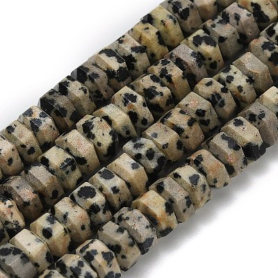 Natural Dalmatian Jasper Beads Strands G-G317-A16-3x6mm-1