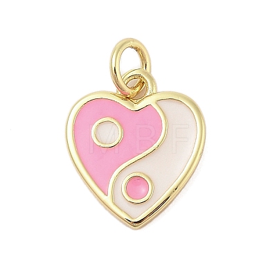 Rack Plating Brass Enamel Charms KK-Z074-09G-1