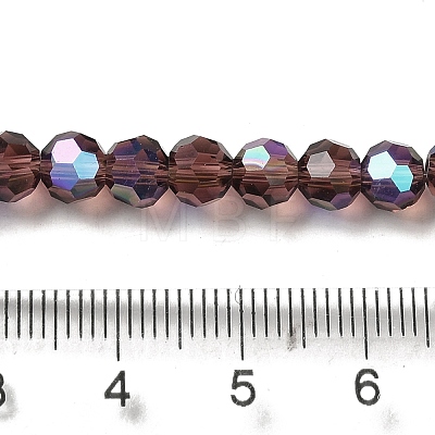 Electroplate Transparent Glass Beads Strands EGLA-A035-T6mm-L13-1