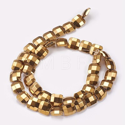 Electroplated Non-magnetic Synthetic Hematite Beads Strands G-P367-A07-1